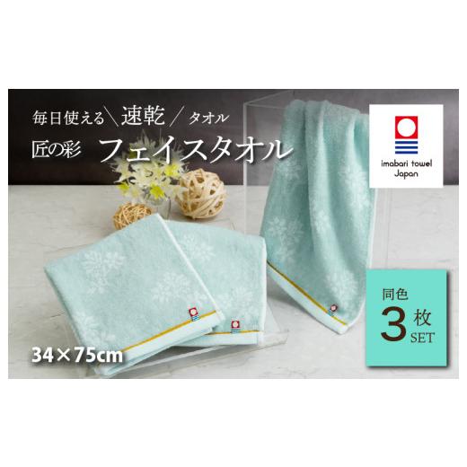 ふるさと納税 タオル・寝具 フェイスタオル 愛媛県 今治市 (今治タオルブランド認定品)匠の彩 フェイスタオル 3枚セット (ブルー) I002900FT3B 今治タオル…