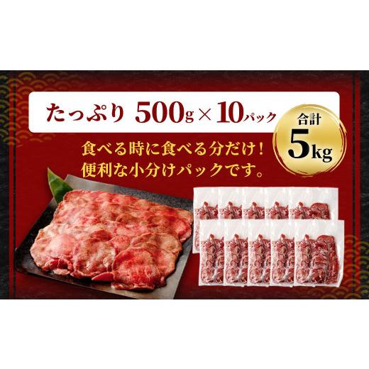 ふるさと納税 牛肉 タン 熊本県 あさぎり町 訳あり 薄切り 牛タン スライス 約5kg（約500g×10） 塩味 牛たん タン たん 牛肉 お肉 肉 バーベキュー 焼肉 冷…_3