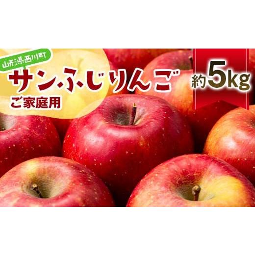 ふるさと納税 りんご 山形県 西川町 2026年先行予約 ご家庭用 山形県 西川町産 サンふじりんご 約5kg 2026年12月上旬から順次発送 林檎 リンゴ 赤系 ふじ 果…