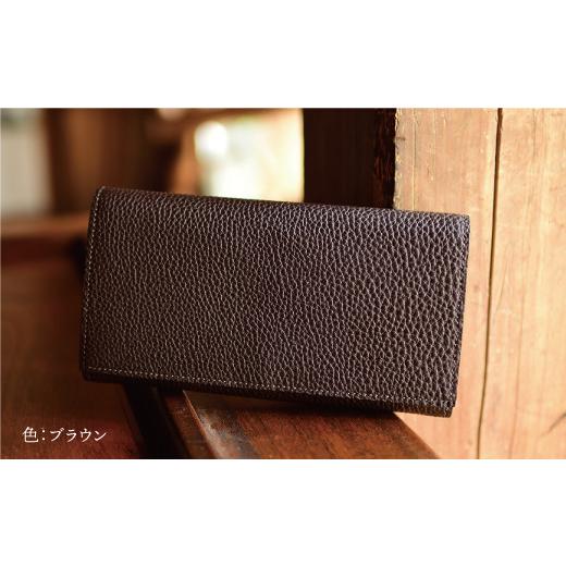 ふるさと納税 財布 山形県 鮭川村 フランス・デュプイ社製TOGO（牛革） 手縫い長財布 ブラウン ［色：ブラウン］の画像