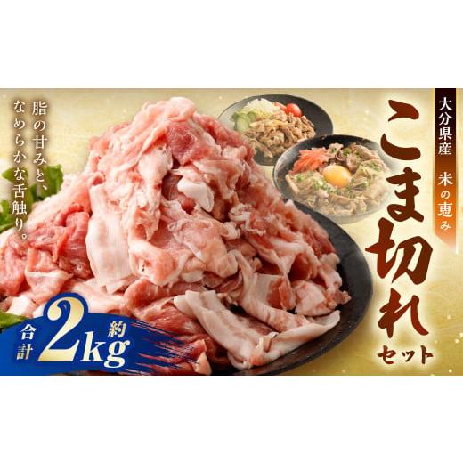 ふるさと納税 豚肉 カレー・シチュー 大分県 九重町 大容量 こま切れ 約2kg (約200g×10パック)セット 大分県産豚肉 米の恵み 小間切れ 肉