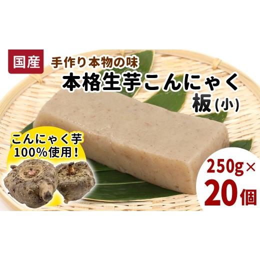 ふるさと納税 加工品等 愛知県 設楽町 国産生芋100%使用 本格手作り 生芋 こんにゃく板(小) 250g×20個 板こんにゃく こんにゃく 刺身 おでん 田楽 手作り 国…