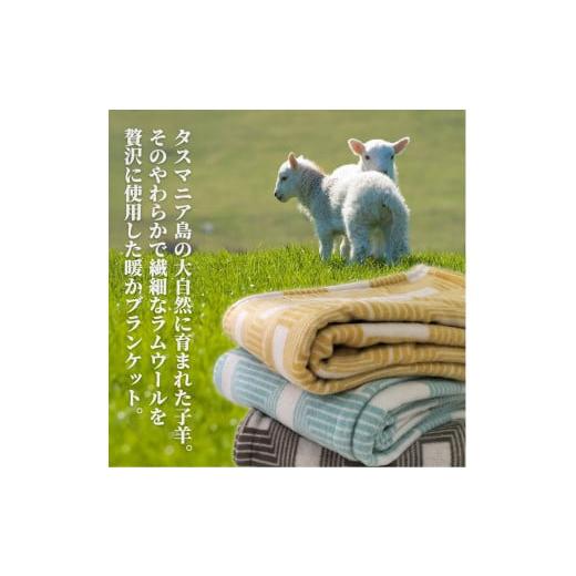 ふるさと納税 タオル・寝具 毛布 和歌山県 和歌山市 クィーンサイズ 洗えるタスマニアラムウール混毛布 200×200cm OTW-Q-BR ブラウン_5