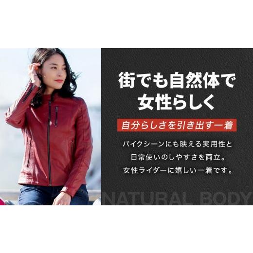 ふるさと納税 アウトドアグッズ ウェア 京都府 京都市  デグナー レディースレザージャケット FR20SJ-9 レッド Lサイズ｜バイク バイクギア バイク用品 バイク…_2