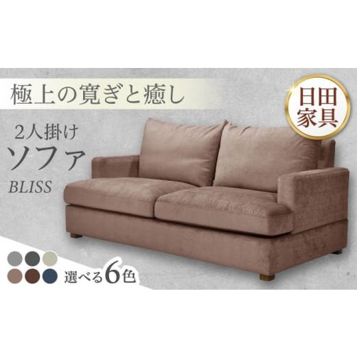 ふるさと納税 家具 大分県 日田市 高級リゾートホテル公認 チャコールグレー 2人掛けソファ BLISS 2Pソファ 日田市 / ベストリビング株式会社 ソファー 2…