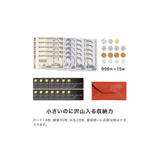 ふるさと納税 財布 栃木県 栃木市  ブラック(赤糸) 小さい長財布-letter- HUKURO 栃木レザー ブラック(赤糸)の画像