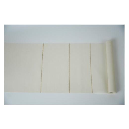 ふるさと納税 織物・繊維品 京都府 京丹後市  丹後の藤布 遊絲舎 八寸名古屋帯 「すかし麻の葉」（白）  仕立て方法：松葉仕立て（手先のみカガル）  FY00…の画像