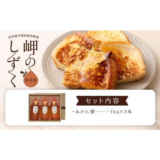 ふるさと納税 加工品等 はちみつ 愛媛県 - 「岬のしずく」佐田岬半島産純粋蜂蜜 みかん蜜 1kg 3本 セット 合計3kg 愛媛県産 はちみつ ハチミツ 蜜 国産 常温 …の画像