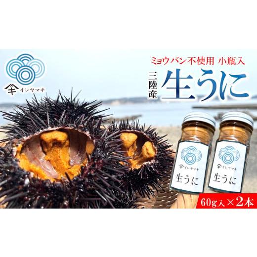 ふるさと納税 ウニ 岩手県 久慈市 「先行予約」2026年発送分「ミョウバン不使用 小瓶入 生うに 60g×2本」 岩手 三陸 久慈 冷蔵 小分け 生 雲丹 ウニ 新鮮 添…