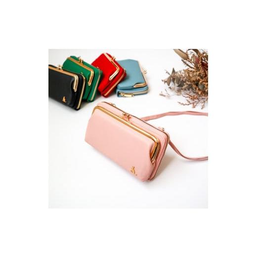 ふるさと納税 雑貨・日用品 愛知県 大府市 ピンク スマホショルダー お財布ショルダー がま口 がま口財布 スマホポーチ スマホポシェット ピンク