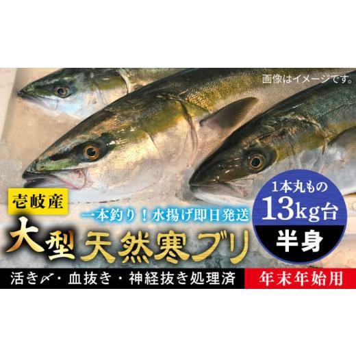 ふるさと納税 旬の鮮魚等 長崎県 壱岐市 お歳暮対象 年内発送 13キロ台 11/1〜1/15お届け 年末年始用 天然 寒ブリ(一本丸ものサイズの半身ブロック) [壱…
