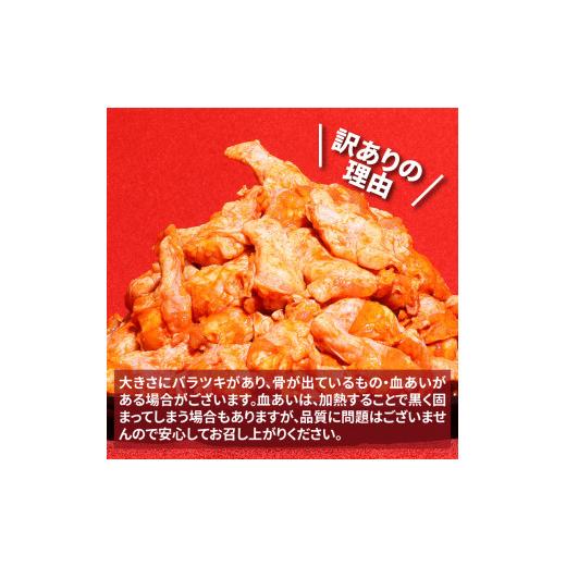 ふるさと納税 鶏肉 手羽 宮崎県 木城町  訳あり スパイシーチキン1kg×12回定期便 K16_T010の画像
