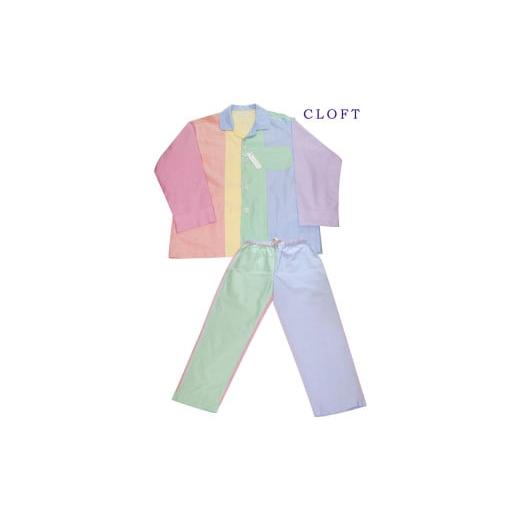 ふるさと納税 織物・繊維品 東京都 新宿区 シャツメーカーが作る上質パジャマ無地切替レインボー L 衣類 パジャマ セット 服 綿 天然素材 上質 新宿 高級感 工…