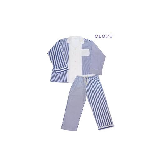 ふるさと納税 織物・繊維品 東京都 新宿区 シャツメーカーが作る上質パジャマ切替ストライプ L 衣類 パジャマ セット 服 綿 天然素材 上質 新宿 高級感 工芸品…