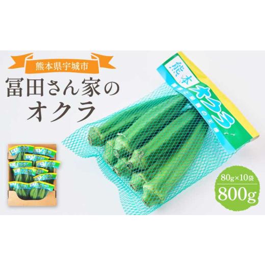 ふるさと納税 野菜類 熊本県 宇城市 先行予約 オクラ おくら 冨田さん家のオクラ800g(80g×10袋) 2026年4月中旬から2026年10月下旬頃順次発送予定 新鮮野菜…