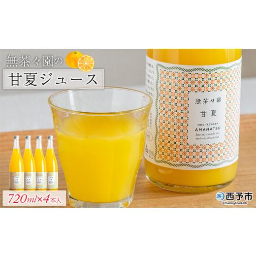 ふるさと納税 果汁飲料 みかん 愛媛県 西予市 無茶々園の甘夏ジュース 720ml×4本 柑橘 果物 オレンジ フルーツ ストレート 果汁100% 甘夏 あまなつ アマナツ…