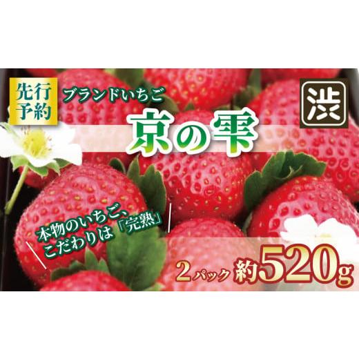 ふるさと納税 いちご 京都府 八幡市 京都のブランドいちご 京の雫 いちご 約520g 260g×2パック [2025年12月〜2026年5月発送] イチゴ 苺 完熟 ストロベリー…