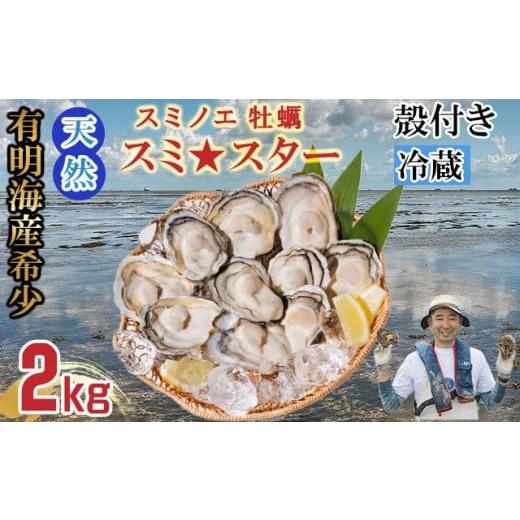 ふるさと納税 牡蠣 佐賀県 小城市 2月配送 先行予約 天然 有明海産「冷蔵スミノエ牡蠣」スミ スター2Kg 殻付き牡蠣 はしま海苔 配送月 2026年2月配送