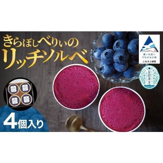 ふるさと納税 アイス・ヨーグルト ジェラート 石川県 小松市 きらぼしべりぃのリッチソルベ4個入り ジェラート ブルーベリー アイスクリーム ギフト プレゼン…