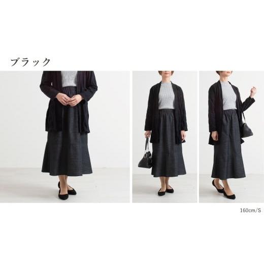 ふるさと納税 服 女 愛知県 蒲郡市 G0669 三河木綿 フレアスカート:配送情報備考 3L / ブラック 3L / ブラック