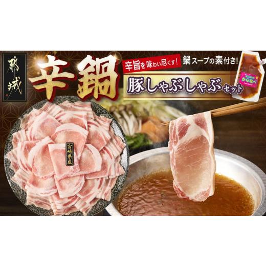 ふるさと納税 豚肉 ロース 宮崎県 都城市 宮崎辛鍋豚しゃぶしゃぶ都城セット (都城市) 辛鍋セット おひさまのからなべの素 宮崎県産豚肉 ロース バラ …