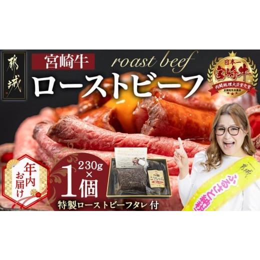 ふるさと納税 牛肉 モモ 宮崎県 都城市 年内お届け 宮崎牛ローストビーフ230g×1個 2025年12月15日〜31日お届け _13-2601-HNY_( 都城市 ) ローストビーフ 特…