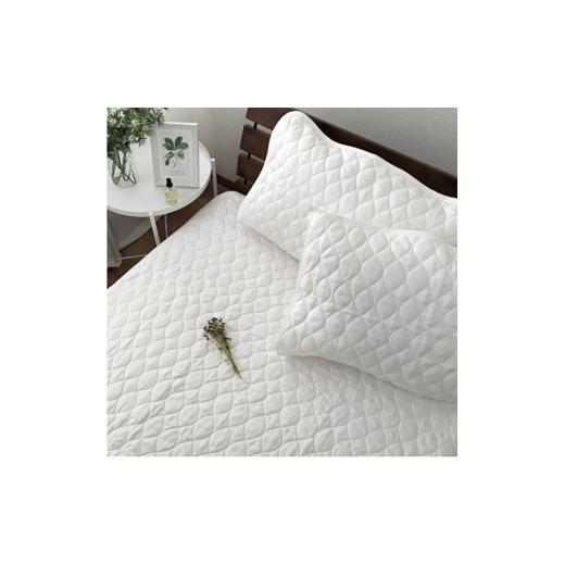 ふるさと納税 タオル・寝具 大阪府 岸和田市  シングル 艶やかリネン100%敷パッド(100×205cm)ホワイト LIN-1S-WH No.5385-0830の画像