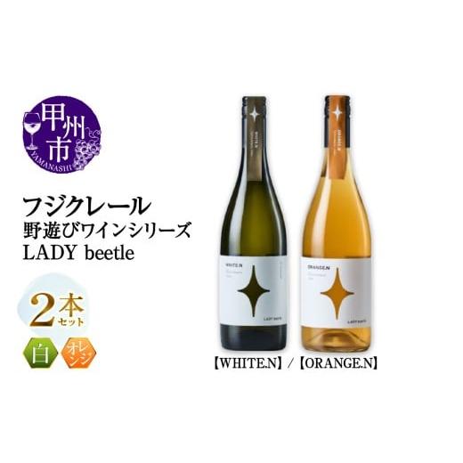ふるさと納税 ワイン セット 山梨県 甲州市 フジクレール 野遊びワイン LADY beetle WHITE.N ORANGE.N 2本セット(MG)C4-652 C