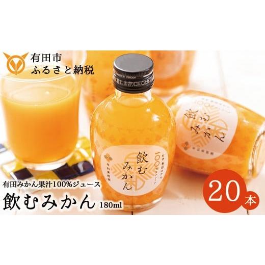 ふるさと納税 果汁飲料 みかん 和歌山県 有田市 早和果樹園 飲むみかん20本入(180ml)(A13-4) 20本入り