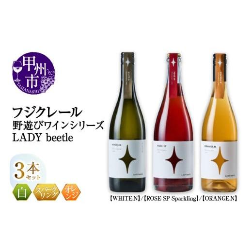 ふるさと納税 ワイン セット 山梨県 甲州市 フジクレール 野遊びワイン LADY beetle WHITE.N ROSE SP Sparkling ORANGE.N 3本セット(MG)D5-634 C