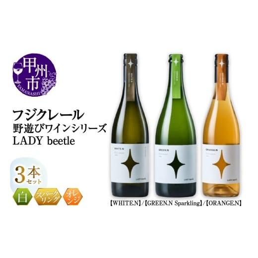 ふるさと納税 ワイン セット 山梨県 甲州市 フジクレール 野遊びワイン LADY beetle WHITE.N GREEN.N Sparkling ORANGE.N 3本セット(MG)D6-650 C