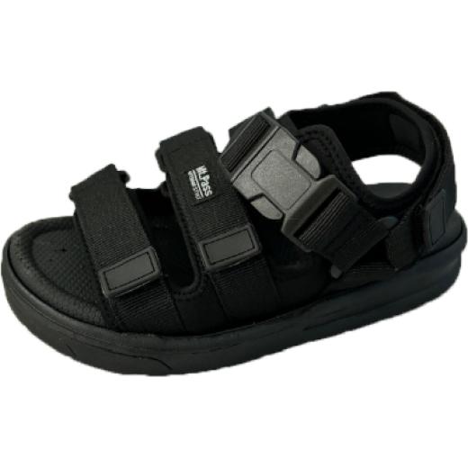 ふるさと納税 ファッション 靴 奈良県 川西町 レディス ベルト付きサンダル MLH5878 (ブラック、L) (ブラック、L)