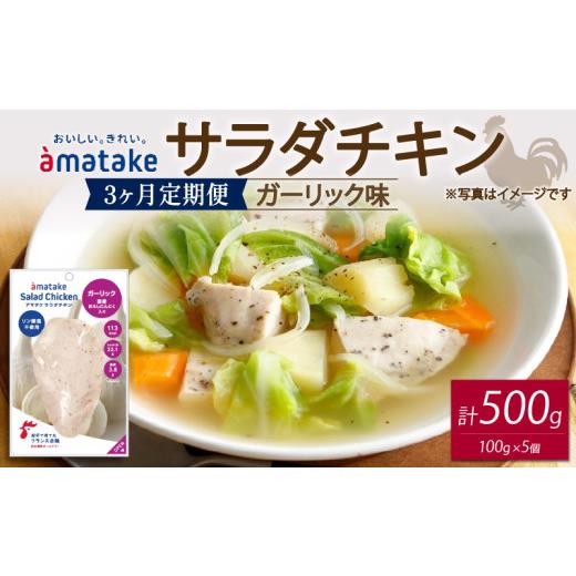 ふるさと納税 鶏肉 ムネ 岩手県 大船渡市 サラダチキン ガーリック味 100g×5個 3回(3ヶ月定期便) 3回 寄附金額21,000円
