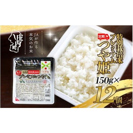 ふるさと納税 加工品等 レトルト 山形県 庄内町 11月中旬発送 6か月定期便 プレミアムつや姫 パックごはん 150g×12個(入金期限:2025.10.25) 11月中旬発送…