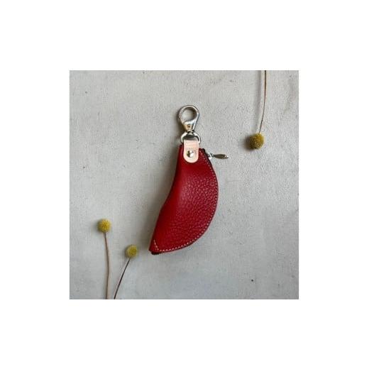 ふるさと納税 雑貨・日用品 京都府 京丹後市 バナナキーケース(ヌメレッド) LC00013 ヌメレッド