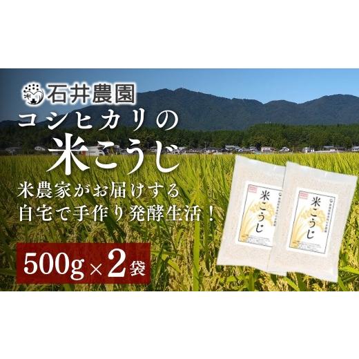 ふるさと納税 米 新潟県 弥彦村 乾燥米こうじ 500g×2袋 新潟県弥彦村 石井農園 新潟県認証特別栽培米 コシヒカリ使用 | こしひかり 新潟県 弥彦村