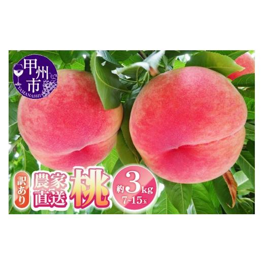 ふるさと納税 もも 山梨県 甲州市 農家直送 訳あり 桃 約3kg 7〜15玉 2026年発送 （YKI）A08-990 桃 もも モモ 令和8年発送 期間限定 山梨県産 甲州市 フルー…の画像