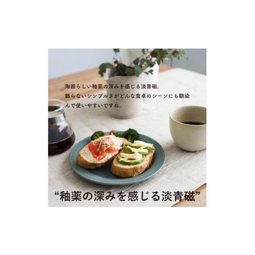 ふるさと納税 食器・グラス 皿 滋賀県 甲賀市 リムプレートM 淡青磁2枚セット s18-di14-A8 信楽焼・明山の画像