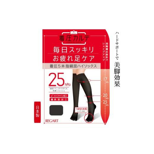 ふるさと納税 美容 香川県 丸亀市 メディックピエドシリーズ 着圧5本指綿混ハイソックスMサイズ ブラック ソックス くつした 靴下 日用品 美容 着圧ソックス …