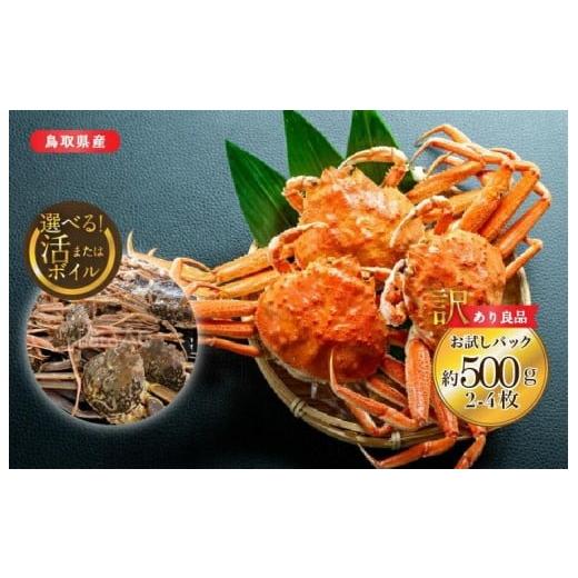 ふるさと納税 カニ ずわいガニ 鳥取県 北栄町 活 鳥取県産 訳あり 良品セコガニ お試しパック 約500g(2〜4枚)[かに カニ 蟹 セコガニ] 2025/11/6…