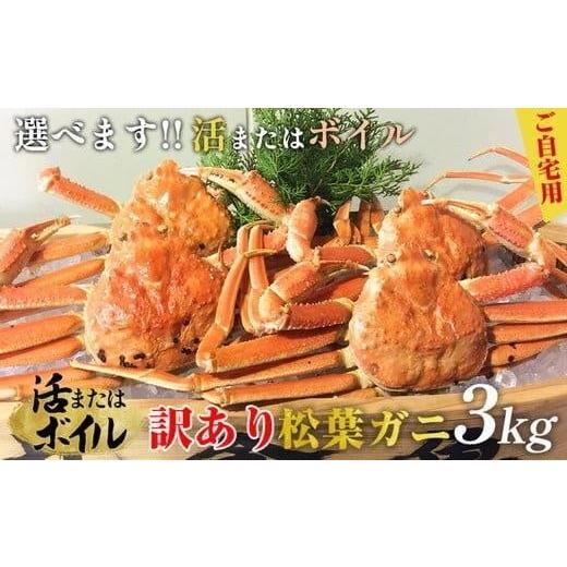 ふるさと納税 カニ 松葉ガニ 鳥取県 北栄町 ボイル 訳あり 松葉ガニおまかせ3kg(5〜8枚) 2025年11月上旬〜2026年3月下旬頃に順次発送予定 着日指定不可 ボ…