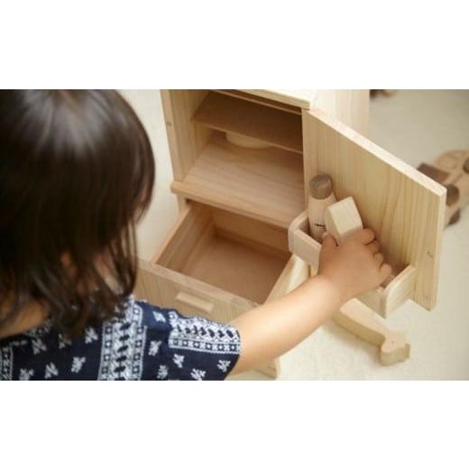 ふるさと納税 雑貨・日用品 玩具 和歌山県 美浜町 IKONIH クッキング3点セット ｜ おもちゃ 子供 こども オモチャ 玩具 プレゼント お祝い 木 出産祝い 安全 …の画像