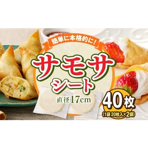 ふるさと納税 加工品等 奈良県 生駒市 サモサシート 40枚(20枚×2袋)(生地のみ) インド料理 春巻きの皮 パイ 冷凍 時短 簡単 人気 パーティ 揚げ料理 焼…