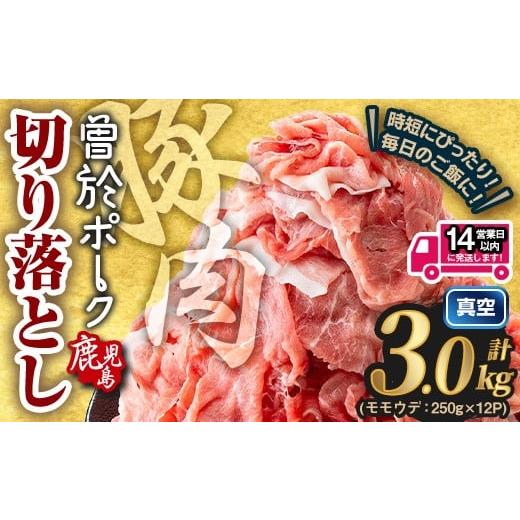 ふるさと納税 豚肉 モモ 鹿児島県 曽於市 14営業日以内に発送予定 鹿児島県曽於市産 曽於ポーク切り落とし (計3.0kg) 真空パック 豚肉 切り落とし Rana A811-…