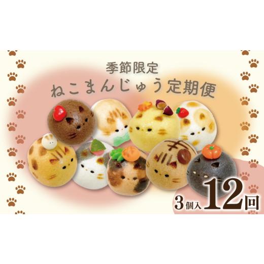 ふるさと納税 和菓子 和菓子セット・詰め合わせ 徳島県 吉野川市 和菓子 定期便 12回 上用まんじゅう ねこさん 3個 セット 冷凍便 和菓子 ギフト 贈り物 記念…