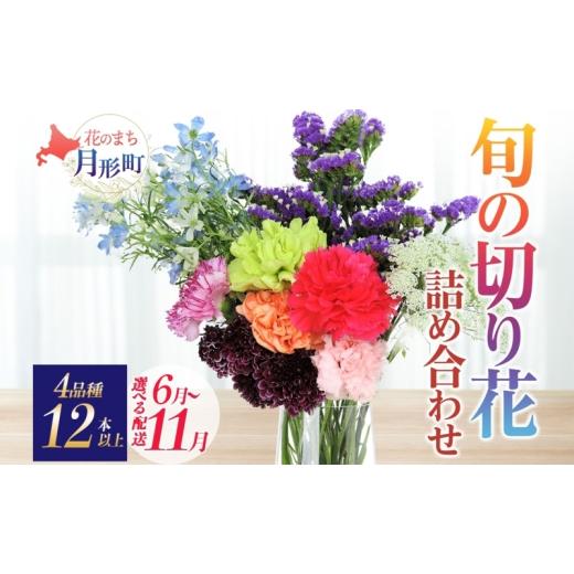 ふるさと納税 雑貨・日用品 花 北海道 月形町 2026年6月お届け 北海道 花 詰め合わせ 4品種 12本以上 切り花 切花 花束 ブーケ 季節 旬 生花 フラワー アレン…