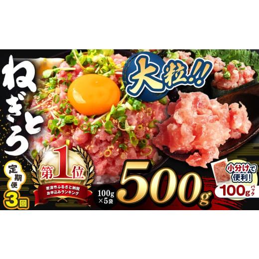 ふるさと納税 マグロ 千葉県 君津市 定期便 3回 ねぎとろ 500g(100g×5袋) | 清幸丸水産 大人気 手巻き寿司 海鮮丼 マグロのユッケ まぐろ 海鮮 小分け 100…