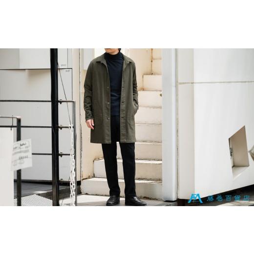 ふるさと納税 服 男 岡山県 倉敷市  Lサイズ ONO＋8186 藤巻百貨店別注 倉敷デニムコート／カーキ 2026年9月以降順次発送予定 デニム ジーンズ パンツ コート …の画像