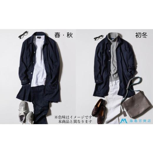 ふるさと納税 服 男 岡山県 倉敷市  Lサイズ ONO＋8186 藤巻百貨店別注 倉敷デニムコート／カーキ 2026年9月以降順次発送予定 デニム ジーンズ パンツ コート …の画像