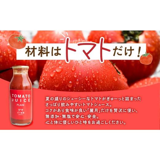 ふるさと納税 果汁飲料 トマト 岐阜県 下呂市  自家用 有機JAS認証 飛騨産 大地の恵みがぎゅーっと詰まったトマトジュース（プレーン）180ml×30本 簡易包装 …の画像